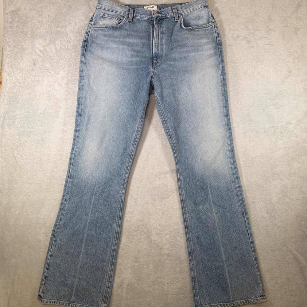 AGOLDE 90s Pinch Waist High Rise Straight Leg Jeans Light Wash Size 32 A127-1141